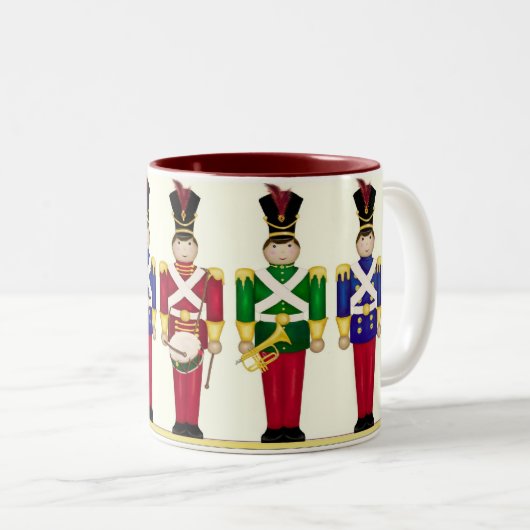 Spielzeug-Soldat-WeihnachtsTasse Zweifarbige Tasse (VorderseiteRechts)