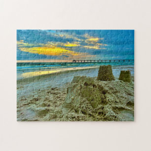 Spielzeug, Spiele, Sandburg am Strand Puzzle