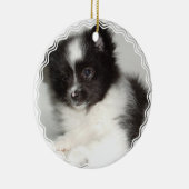 Spielzeug-Spitz-Hundeverzierung Keramikornament (Rechts)