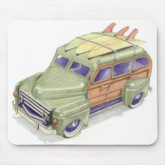 Spielzeug-Surf-Auto-Mauspad Mousepad (Vorne)