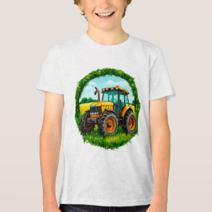 Spielzeug Traktor Kinder T-Shirt – Weich Bequemes Tri-Blend Shirt