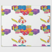 Spielzeug und Geschenkpapier (Flach)