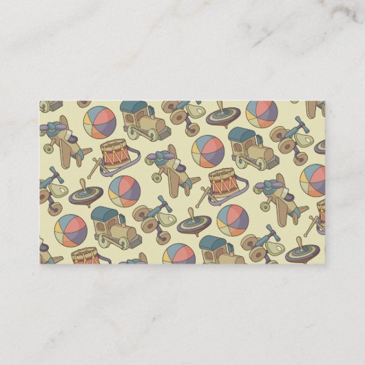 Spielzeug Visitenkarte (Rückseite)