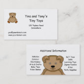 Spielzeug Visitenkarte (Vorne/Hinten)