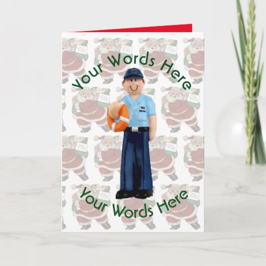 Spielzeug White Coastie Custom Christmas Feiertagskarte (Vorderseite)