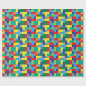 Spielzeug-Ziegelstein-Gebäude-Blöcke Geschenkpapier (Flach)