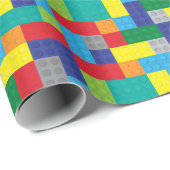 Spielzeug-Ziegelstein-Gebäude-Blöcke Geschenkpapier (Rolleneckpunkt)