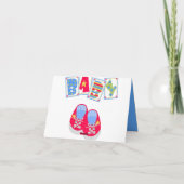 Spielzeug-Zug-Baby danken Ihnen zu kardieren Dankeskarte (Rückseite)