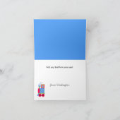 Spielzeug-Zug-Baby danken Ihnen zu kardieren Dankeskarte (Innenseite)