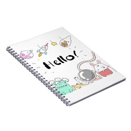 Spielzeugastronaut Rocket Planet Galaxy Alien Mons Notizblock (Rechte Seite)