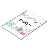 Spielzeugastronaut Rocket Planet Galaxy Alien Mons Notizblock (Linke Seite)