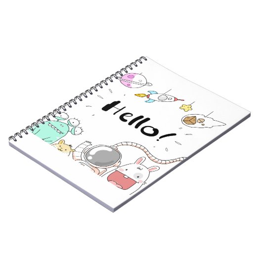 Spielzeugastronaut Rocket Planet Galaxy Alien Mons Notizblock (Linke Seite)