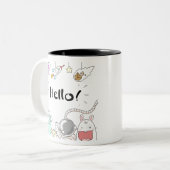 Spielzeugastronaut Rocket Planet Galaxy Alien Mons Zweifarbige Tasse (Vorderseite Links)