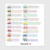 Spielzeugautos mit benutzerdefinierten Aufklebern Aufkleber (Blatt)