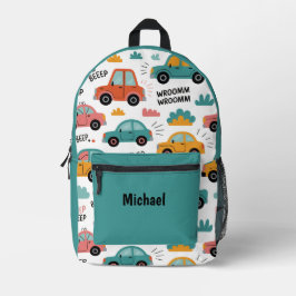 Spielzeugautos-Rucksack für Kinder, Michael-Rucksa Bedruckter Rucksack