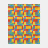 Spielzeugbau Gebäude Blocks Muster Fleecedecke (Vorderseite)