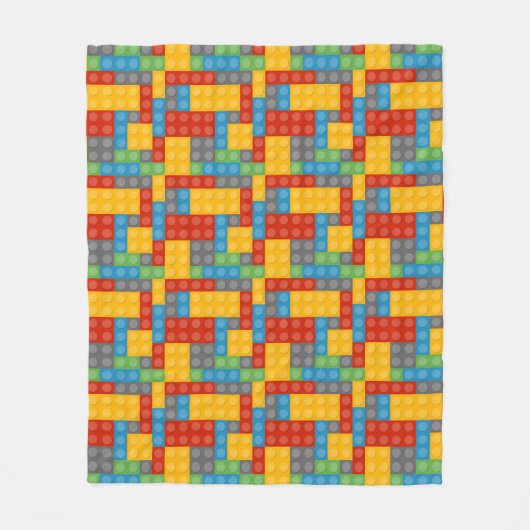 Spielzeugbau Gebäude Blocks Muster Fleecedecke (Vorderseite)