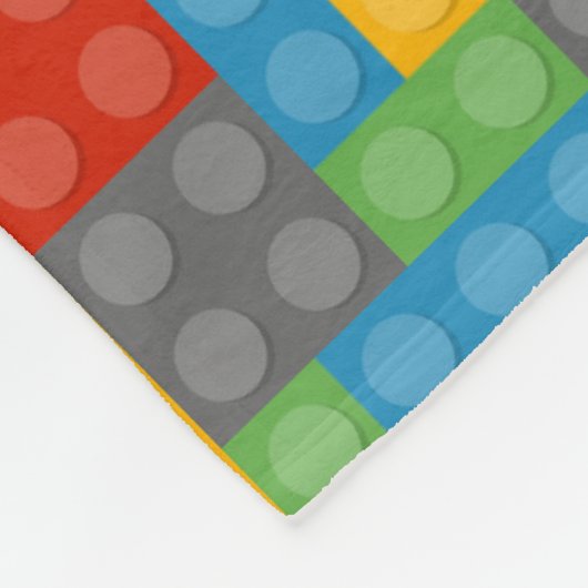 Spielzeugbau Gebäude Blocks Muster Fleecedecke (Ecke)