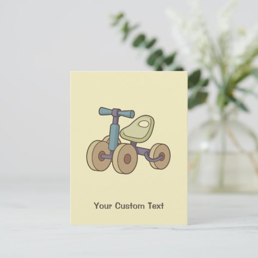 Spielzeugbike Postkarte (Stehend Vorderseite)