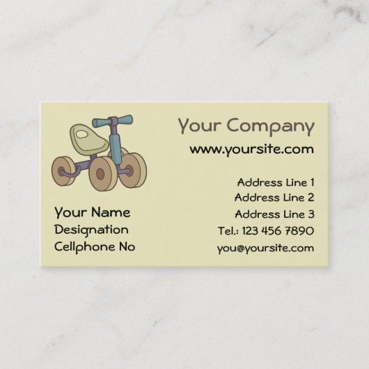 Spielzeugbike Visitenkarte (Vorderseite)