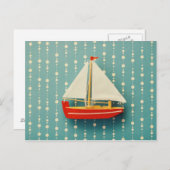 Spielzeugboot Postkarte (Vorne/Hinten)