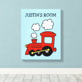 Spielzeugchor trainiert Kinderzimmer-Kunstleinwand Leinwanddruck (Insitu (Holzboden))