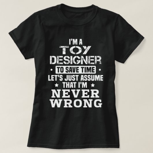 Spielzeugdesigner T-Shirt (Design vorne)