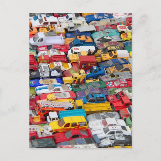 Spielzeugfahrzeuge Postkarte (Vorderseite)