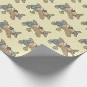 Spielzeugflugzeug Geschenkpapier (Ecke)