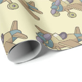 Spielzeugflugzeug Geschenkpapier (Rolleneckpunkt)