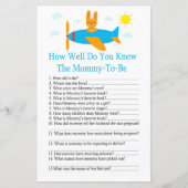 Spielzeugflugzeug Wie gut kennen Sie Babydusche? (Vorderseite)