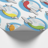 Spielzeugflugzeuge Geschenkpapier (Ecke)