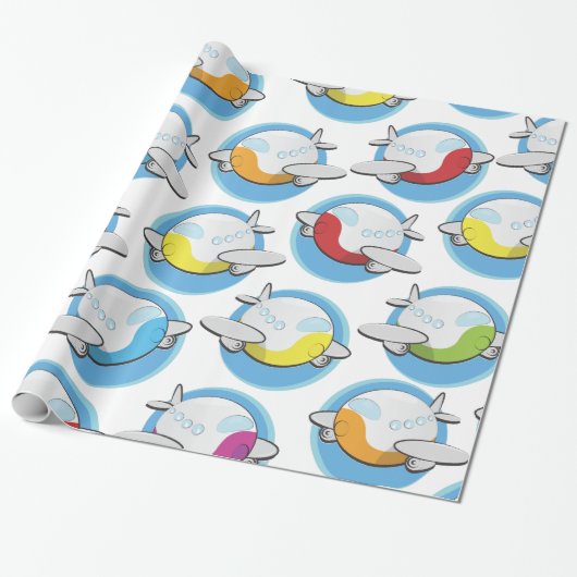 Spielzeugflugzeuge Geschenkpapier (Ungerollt)