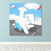 Spielzeugflugzeuge Leinwanddruck (Insitu (Holzboden))