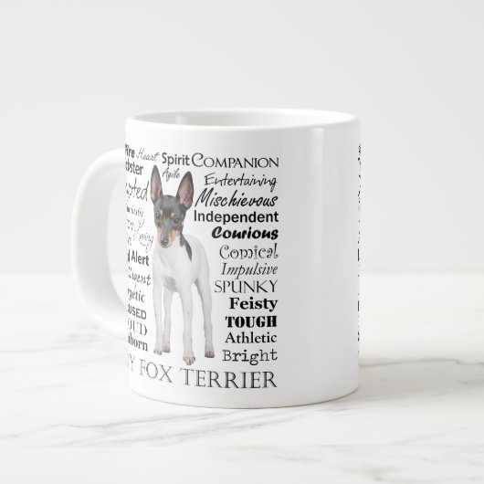Spielzeugfox-Terrier-Merkmal-Tunnel-bohrwagenTasse Jumbo-Tasse (Vorderseite Links)