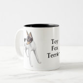 Spielzeugfox-Terrier-Tasse Zweifarbige Tasse (Vorderseite Links)