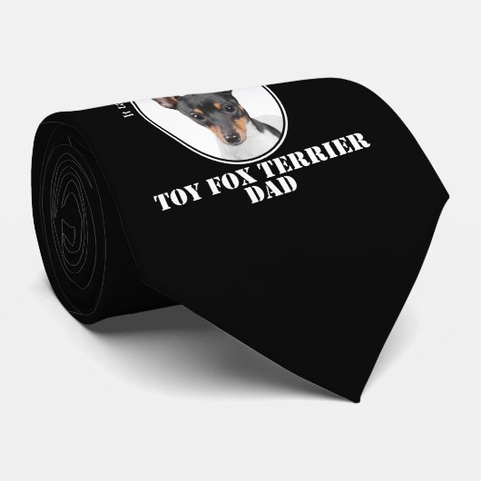 Spielzeugfox-Terrier-Vater-Krawatte Krawatte (Gerollt)