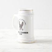 Spielzeugfox-Terrier-Vater Stein Bierglas (Vorderseite Links)