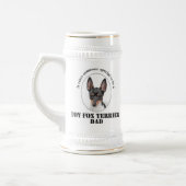 Spielzeugfox-Terrier-Vater Stein Bierglas (Links)