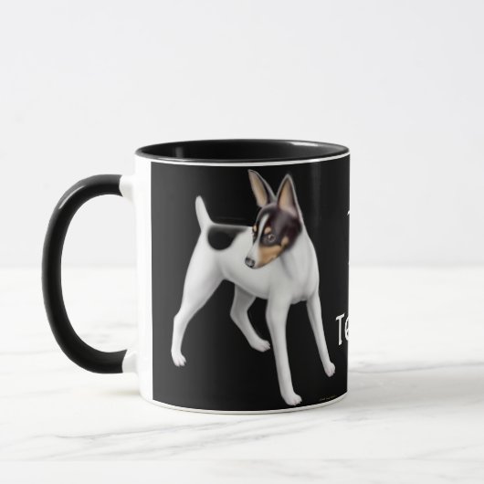 Spielzeugfox-Terrier-Wecker-Tasse Tasse (Links)
