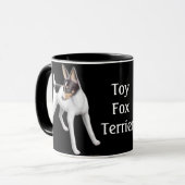 Spielzeugfox-Terrier-Wecker-Tasse Tasse (Vorderseite Links)