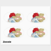 Spielzeugfreunde Ovaler Aufkleber (Blatt)