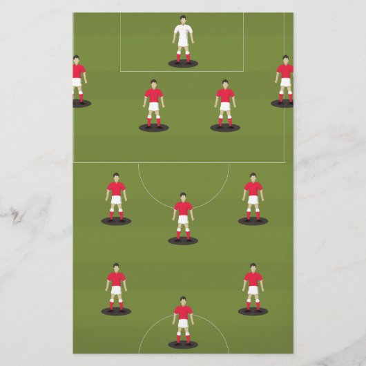 Spielzeugfußballteam Briefpapier (Vorderseite)