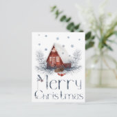 Spielzeughaus oder Holzkabine, Kiefernzapfen, Berr Postkarte (Stehend Vorderseite)