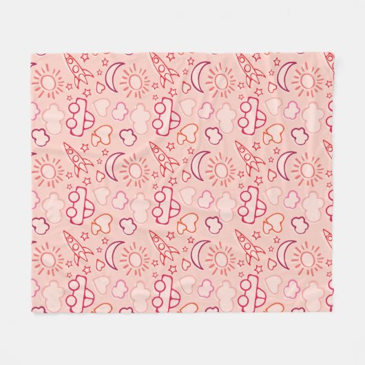 Spielzeughintergrund Fleecedecke (Vorderseite (Horizontal))