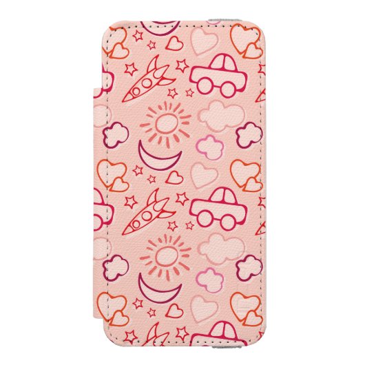 Spielzeughintergrund Incipio iPhone Geldbeutel-Hülle (Folio Vorderseite)