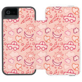 Spielzeughintergrund Incipio iPhone Geldbeutel-Hülle (Folio Geöffnet)