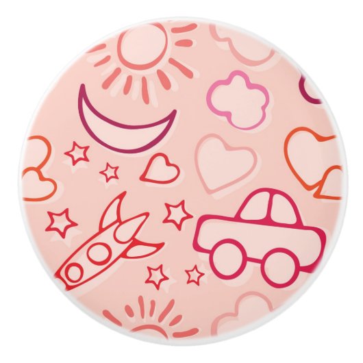 Spielzeughintergrund Keramikknauf (Vorderseite)