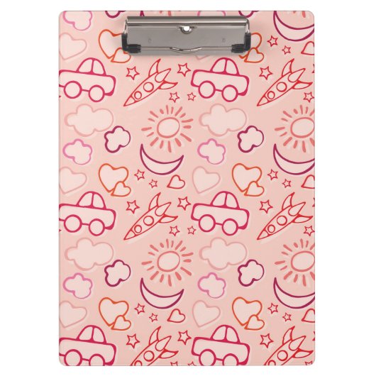 Spielzeughintergrund Klemmbrett (Vorderseite)