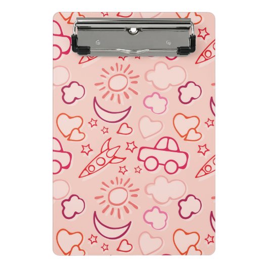 Spielzeughintergrund Mini Klemmbrett (Vorderseite)